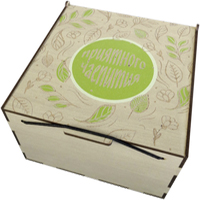 Коробка Приятного чаепития, (15x15x9 см.), ХДФО УП
