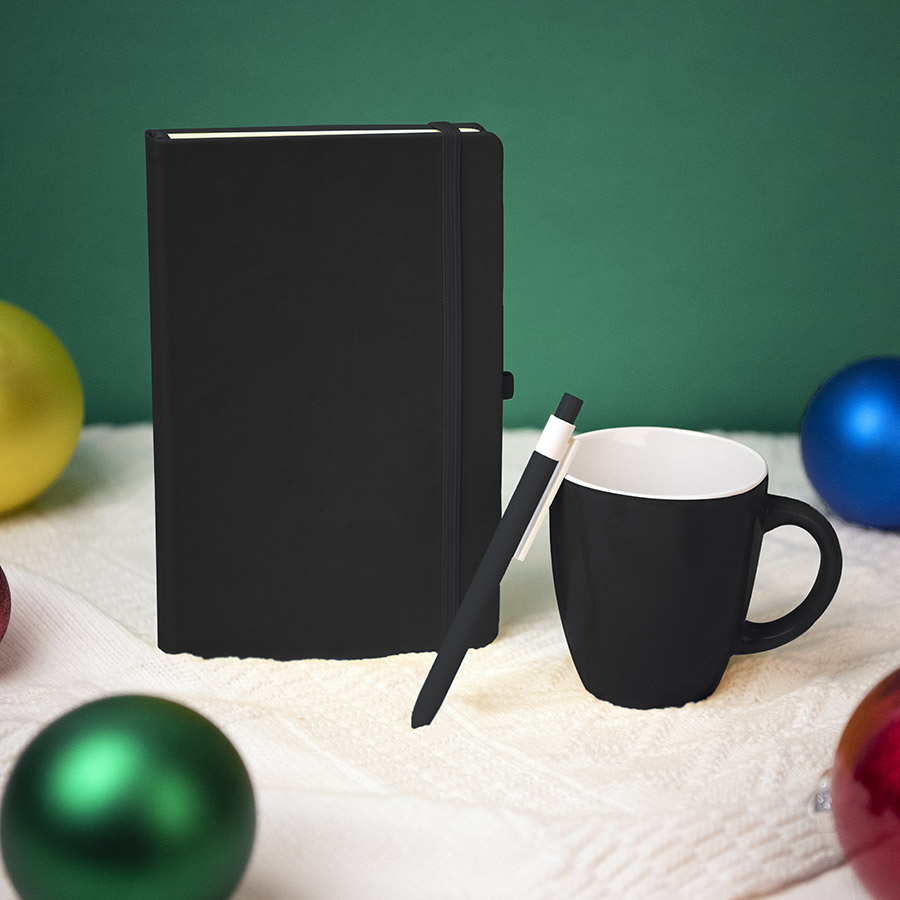 Подарочный набор HAPPINESS: блокнот, ручка, кружка